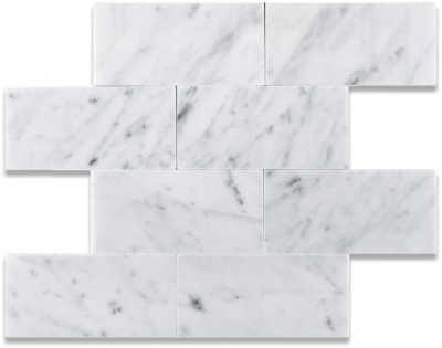  Mosiac Tile  3x6 Inch Marble 1 Each N001