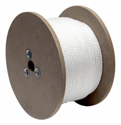  Solid Braided Nylon Rope 3/8 Inchx400 Foot  White 1 Foot 644491TV