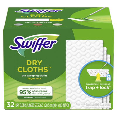 SWIFFER UNSCENT DRY CLOTH 32CT