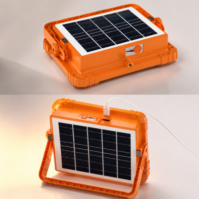SOLAR  WORK LIGHT LED ORANGE