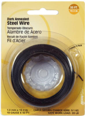  Hillman  Annealed Galvanized Wire 19 Gauge  50 Foot  1 Each 123110