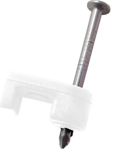 ECM Industries Cable Staple  3/16 Inch  White 100 Pack  PSW-160