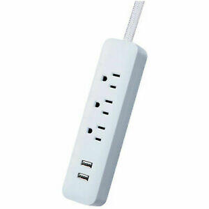 Globe Electric Extension Cord 6 Foot White 1 Each 78297