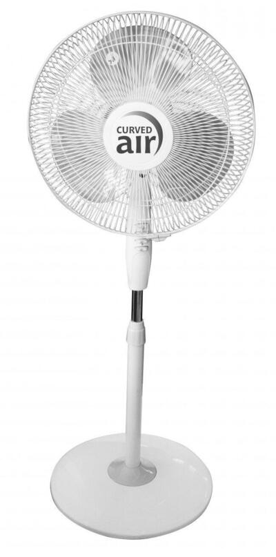 Curved Air Fan Pedestal 16 Inch White 1 Each CXE4210