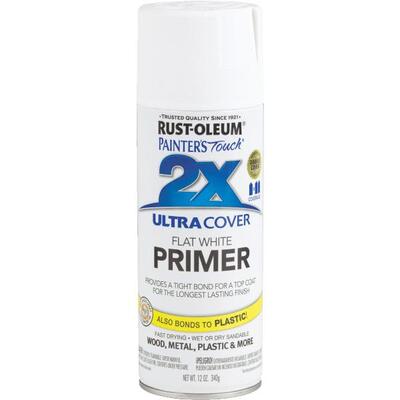 Rust-Oleum Painter's Touch Primer Spray paint 12oz White 1 Each 249058