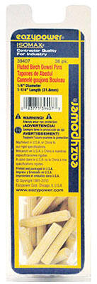  Eazy Power  Fluted Dowel Pin 1/4x1-1/4 Inch  36 Pack 39407