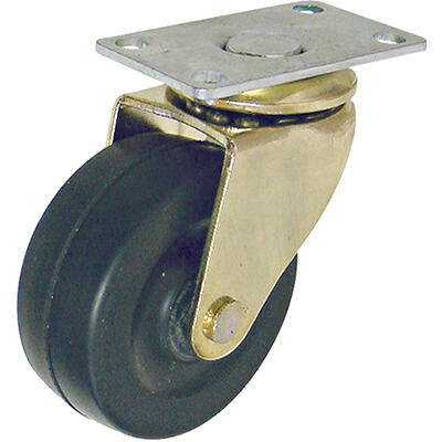  Tru Guard Black Rubber Wheel Caster 2 Inch  Copper Finish  2 Pack F24415TV