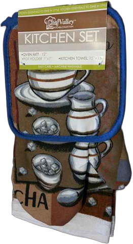 KITCHEN TOWEL SET 5PK PRINTED