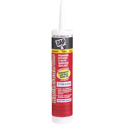 Dap Kwik Seal  Kitchen And Bath Adhesive Sealant 10.1 Ounce White 1 Each 18510