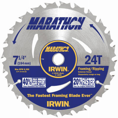  Irwin  Circular Saw Blade 24 Tooth  7-1/4 Inch  1 Each 24030 321-896