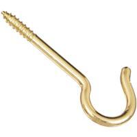  National  Ceiling Hook #8 Satin Brass 1 Each N192-286