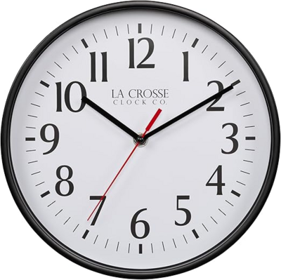 BASICS BLACK ANALOG WALL CLOCK