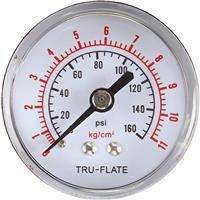 Plews Tru-Flate Pressure Guage Back Mount 1/4 Inch 1 Each 24-803