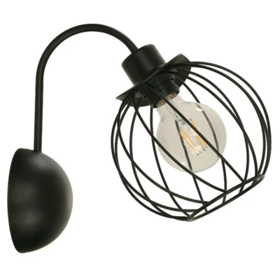 Wall Lamp 1L E27 60W Matte Black 1 Each 23132-2
