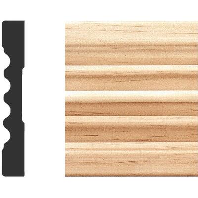 House Of Fara Pine Casing Moulding  7/16x3 Inchx7 Foot 1 Each 644