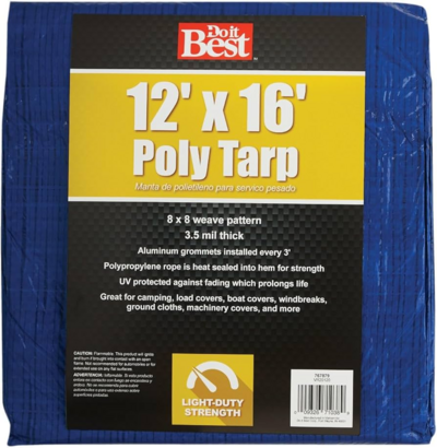  Do It Best  General Purpose All Tarp  12x16 Feet  Blue 1 Each 767879