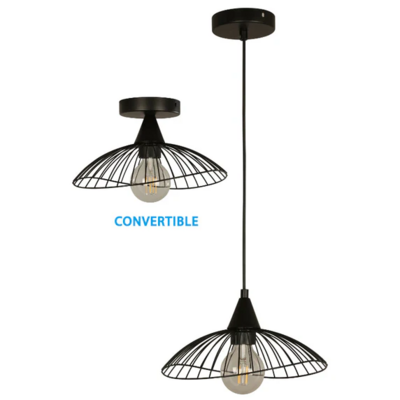 HANGING LAMP 1L E27 40W M/BLK