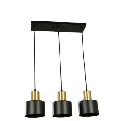 HANGING LAMP 3L E27 60W M/BLK