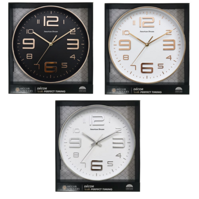 NO TICKING ROUND WALL CLOCK