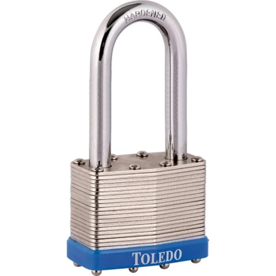 Toledo Long Shackled Laminated Padlock  50mm 1 Each T-L50L