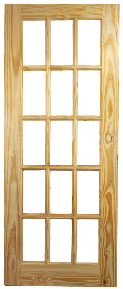 Arima Door Dakota Pine 15 Panel Full French 36 Inch 1 Each