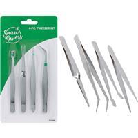  Smart Savers Assorted Style Tweezer Set 4 Piece 1 Each HW077
