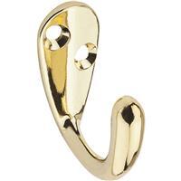  National Single Cloth Wardrobe Hook Brass 1 Each N199182