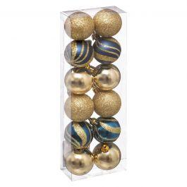 XMAS BALLS 12PCS 40MM GOLD