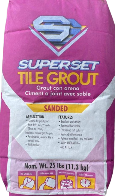 Mist Sanded  Grout 25 Lb 1 Each