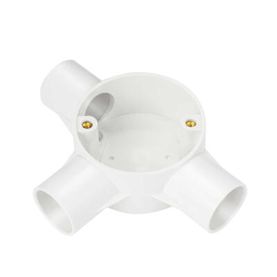  Schneider Tee Box 3Way  25mm 1 Each 25CJB5W 25CRB5W