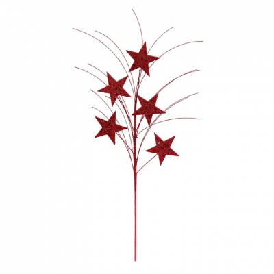 GLITTER STAR SPRAY RED 75CM