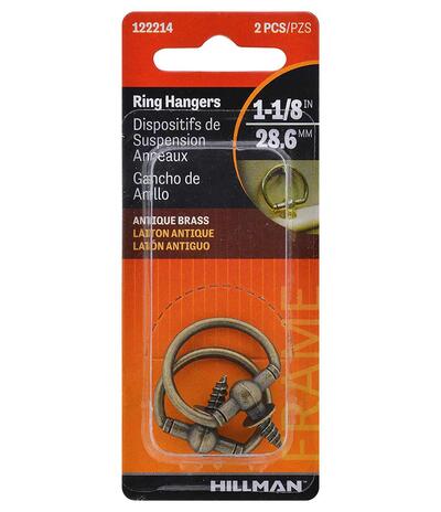  Hillman Decorative Screw Ring 2 Pack 1-1/8 Inch  1 Each 122214