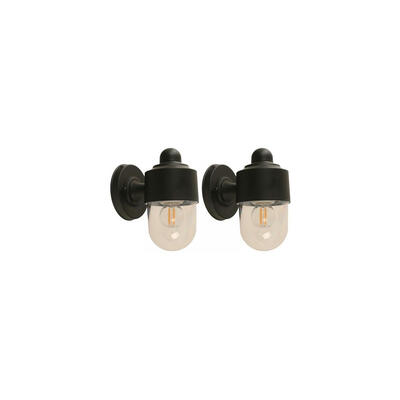 Outdoor Wall Lamp 1L e27 10W Black 1 Each BLK23370-2
