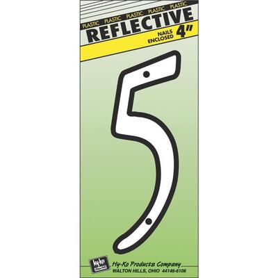  Hy-Ko House Number 5 4 Inch  White 1 Each 30605