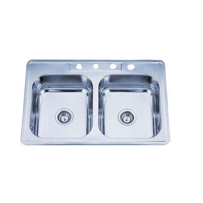  Double Bowl Kitchen Sink 4 Hole 1 Each T33197