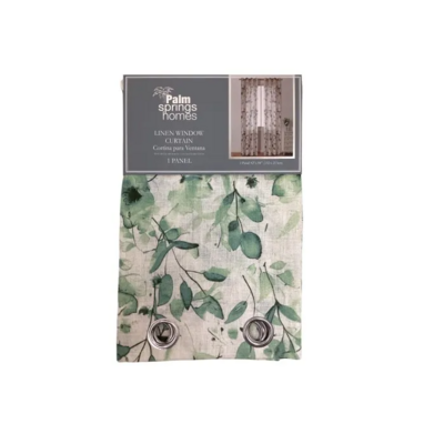 FAUX LINEN SHEER WIN CURTAIN