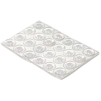  Tru Guard Self-Adhesive Round Vinyl Bumpers 1/2 Inch Clear 24 Pack  23199TV