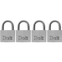  Master Lock Keyed Padlock 4 Pack  1-1/2 Inch Aluminum  1 Each 1840QDIB