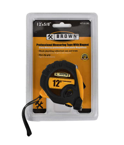  Brown USA Measure Tape  16 Foot  1 Each NT1036BL
