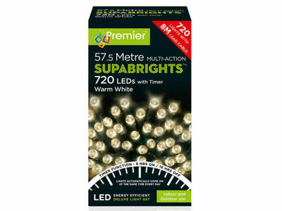 Premier Christmas Supabright Led 720 Warm White 1 Each