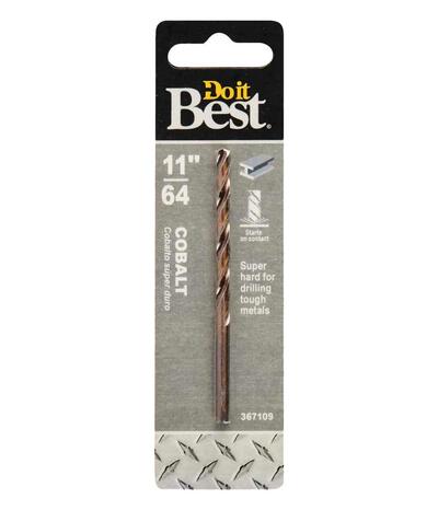  Do It Best  Cobalt Drill Bit  11/64 Inch  1 Each 249291DB