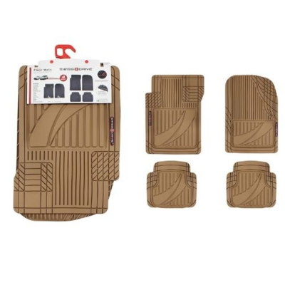 PVC CAR MATS SWISS BEIGE 4PC