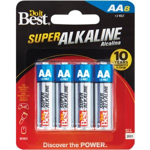 SUPER AA ALKALINE BATTERY 8PK