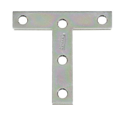  National  T Plate  3x3 Inch  Zinc  1 Each N113704