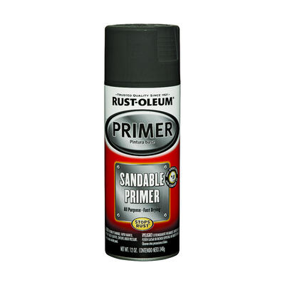  Rustoleum  Sandable Primer  12oz  Black  1 Each 249418