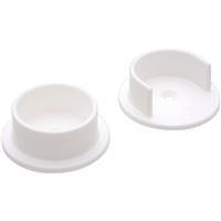  National Plastic Closet Rod Socket 1-3/8 Inch  White 1 Each N154559