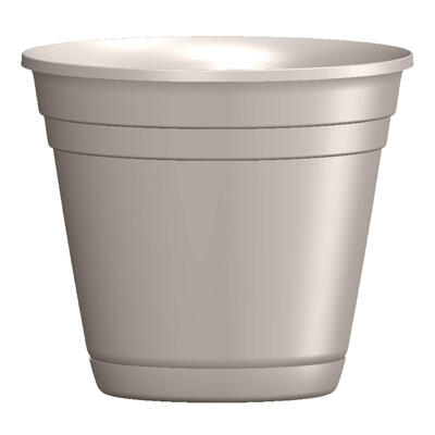 Riverland Planter With Saucer 8 Inch Taupe Resin 1 Each RN0812TA