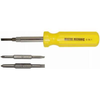  Master Mechanic Quick Change Multi Bit Screwdriver 6 In 1 1 Each 578045
