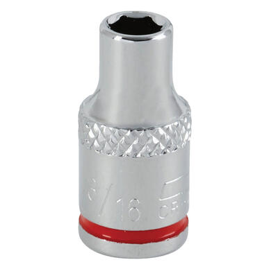 Channellock Shallow Standard Socket 6P 1/4 In Drive 3/16 In 1 Each 366757