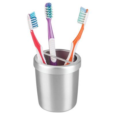 iDesign Alumina Toothbrush Holder Brushed Silver 1 Each 39340